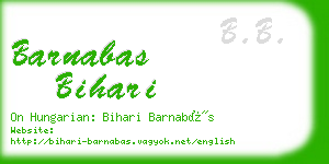 barnabas bihari business card